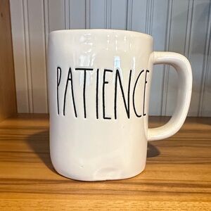 Rae Dunn Cream 'Patience' Mug